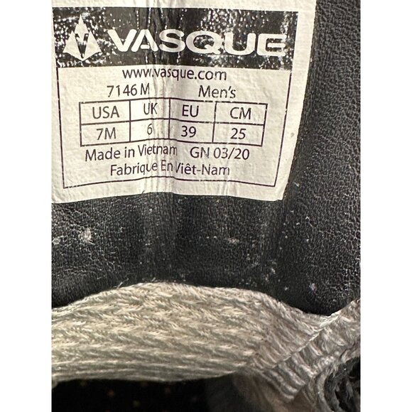 Vasque Vibram Mens Hiking Boots Size 7M Brown/Black Leather Lace Up 716M - Picture 2 of 13
